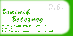 dominik beleznay business card